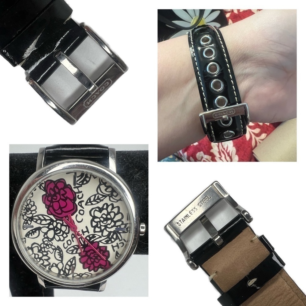 🌺 Coach Poppy Women's Watch Leather Strap 39 millimeters Quartz 14501250🌺 - Picture 7 of 10